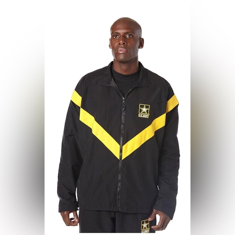 NWT Army Issued Black & Yellow PT Army Physical Fitness Uniform Unisex Jacket